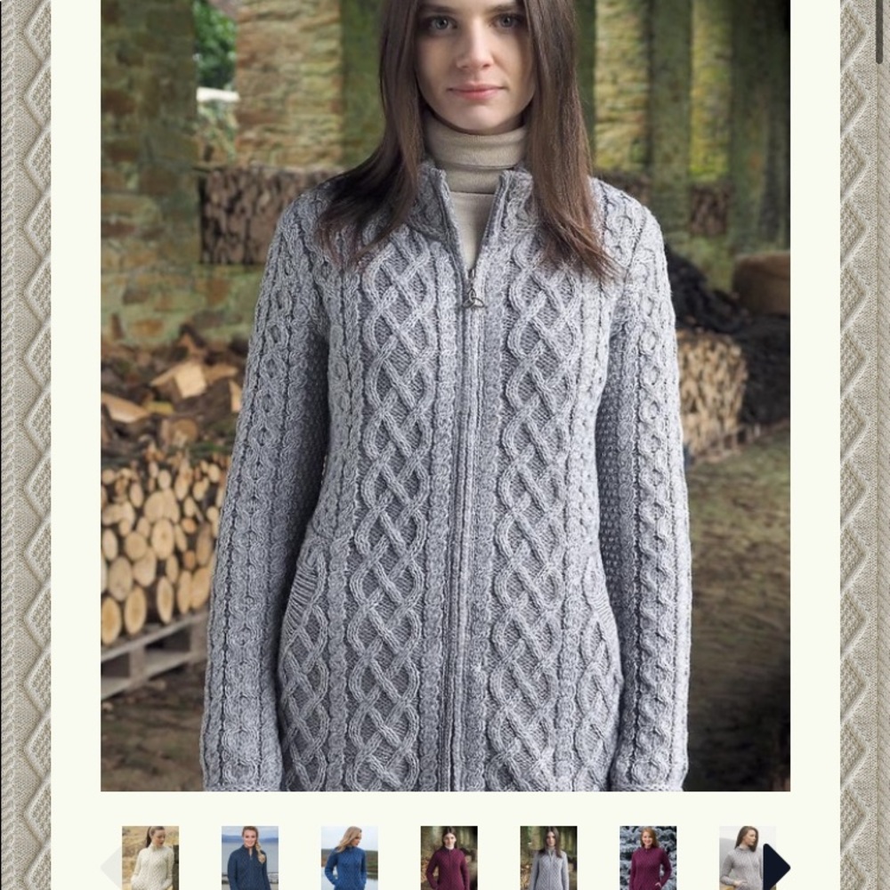 Aran Crafts Irish Cable ☘️ Sweater. 100 percent wool.